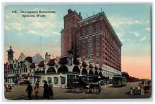 c1910 Davenports Restaurant Building Railway View Spokane Washington WA Postcard picture