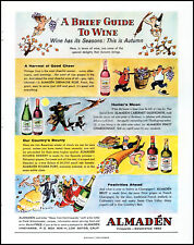 1959 Almaden Vineyards Los Gatos CA brief guide to wine retro art print ad ADL8 picture