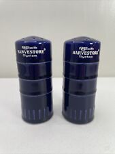 Vintage 1950’s AO Smith Harvestore Silo Salt and Pepper  Shakers  Cobalt Blue picture