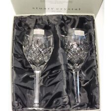 Pair Shaftesbury By Stuart Crystal Claret Wine Glasses Shaft Panel Lg Gift Pack picture