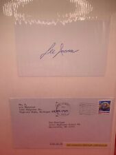 LEE IACOCCA - CHRYSLER CEO FORD MUSTANG ---  AUTOGRAPH SIGNED WITH ORIGINAL SASE picture