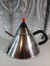 Vtg Cone Shaped Japanese Postmodern Stainless Steel Kettle Teapot picture