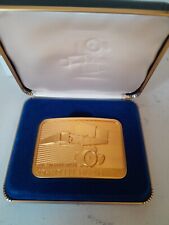 VTG 1984 John Deere Max-Emerge ONE MILLION ROWS Gold Tone Belt Buckle No. 3719 picture