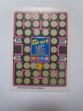 1981 Fleer Ms. Pac-Man Act I Rub-Off Game Card Unscratched picture
