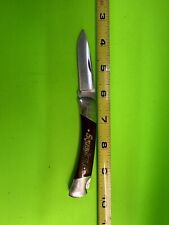 Vintage Buck Knife 501 Lock Back Squire Nice - Logo On Wooden Handles See. #23A picture