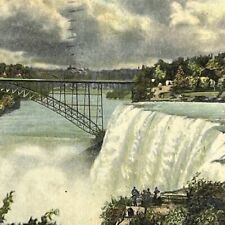 Vintage Niagara Falls, NY Postcard American Falls International Bridge 1911 picture