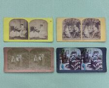c1889-1991 FOUR (4) STEREOVIEW PHOTOS - SUBJECT: WOMEN, GIRLS, AND LOVE picture