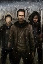 Nathan Szerdy SIGNED AMC Art Print Walking Dead Rick Grimes Michonne Glenn Rhee picture