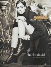 vintage CHARLES DAVID Footwear 1-Page PRINT AD 1994 MANON VON GERKAN legs thighs picture