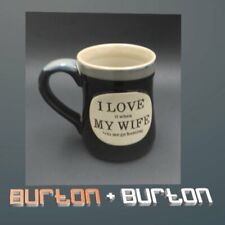 🐆 Burton + Burton I love it Mug Coffee mocha Brown Tea Cup - Dark blue picture