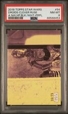 2018 Topps Star Wars A New Hope Black And White Droids Clever Ruse #54 PSA 8 picture