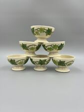 Vintage Franciscan American Green Ivy Footed Sherbet Dish Set of 6 picture