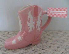 PINK Cowboy Boot Mug or Vase Cowgirl Ceramic Sheffield Home  NEW w/Tag picture