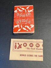 Vtg Bowlo Bowling Playing Cards w/ Instructions ~ Copyright 1943 ~ NOS ~ picture