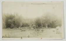 RPPC Three Young Men  Famers in the Field c1910 Postcard D23 picture