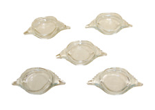 Glasbake Clear Deviled Crab Imperial Baking Shell Dishes Lot of 5  Vintage T1825 picture