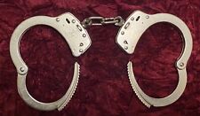 1 pair Smith & Wesson S&W Model M100-1 Steel Chain Link Handcuffs Key FREE CASE picture