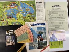 10 PCS of 1972 WALT DISNEY WORLD Family Vacation Ephemera Ticket Booklets, Maps picture