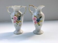Small Vintage Porcelain Floral Vases picture