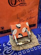 VINTAGE CASE XX PEN KNIFE STAG 5233-BLUE SCROLL-MINT,BOX picture