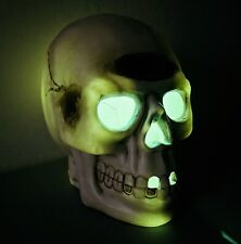 VINTAGE Light Up Halloween Blow Mold Lamp Huge SKELETON SKULL HEAD 15