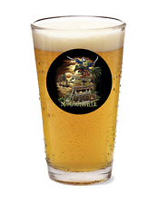 Jimmy Buffett - Margaritaville (Black) 16oz Pint Beer Glass Pub Barware Seltzer picture
