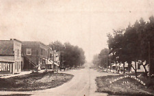 Kingston Ill. Main St. RPPC Vintage 1913 Postcard picture