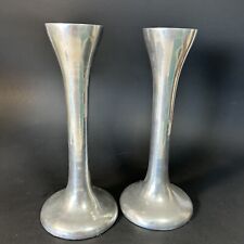 VTG Modernist Mid Century Modern MCM Pewter  Candlestick India picture