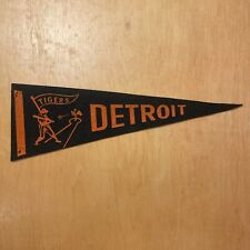 Vintage 1950s Detroit Tigers Baseball 5x15 Felt Pennant Flag picture