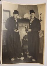 Vintage Large Photograph Two Dutchman in Traditional Dress Volendam picture