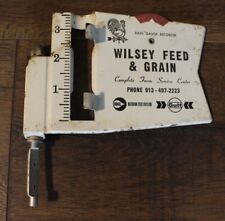 Vintage Wilsey Feed And Grain Rain Gauge Wilsey Kansas picture