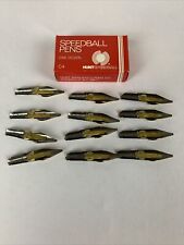 Vintage HUNT SPEEDBALL PENS C-4 Straight/Classic Calligraphy Pen Nibs (12) picture