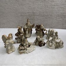 Ceramic Glazed Nativity Bible Figurines Holiday Set of 8 Item #21535 4”-7” RARE picture