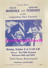 Walter Mondale & Geraldine Ferraro For President / V.P. 1983 Columbus Day Parade picture