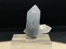 Rare Indicolite Tourmaline-included Quartz Crystal , Brazil - Mineral Specimen picture