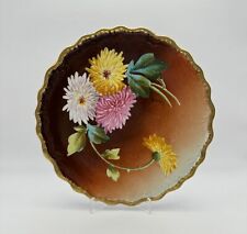 Limoges France Hand-Painted Plate with Chrysanthemum Design Signed by B. Luc picture