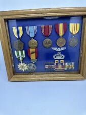 Vintage VIETNAM US Military Medals Insignia Shadowbox picture