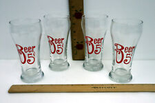 Vintage Set of 4 Beer Bar Glasses Pilsner 7