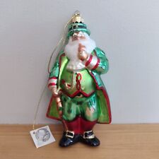 Vintage Kurt S Adler World Of Christmas Irish Santa Glass Ornament W/ Tags picture