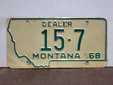 1968 Montana DEALER   License Plate Tag picture