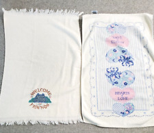 Vintage 80s Country Hand Towels Lot of 2 picture