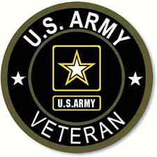 1pc Round U.S Army Veteran Car Truck motorcycle Boat / laptop Sticker picture