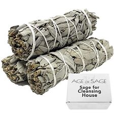 Age of Sage White Sage Smudge Sticks 4 Long - Burning Sage Bundle for Cleansing picture