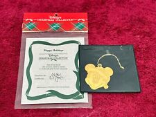 Walt Disney Mickey Mouse 24k Gold Finish Christmas Ornament picture