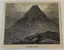 1886 magazine engraving ~ THE SUMMIT OF PICO the Azores, Portugal picture