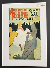 1890s Moulin Rouge La Goulue Concert Repro Vintage Print Ad  13inx9 picture