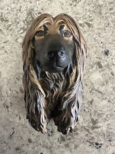 Vintage Bossons Style Afghan Hound Dog Head Wall Hanging Sculpture. picture