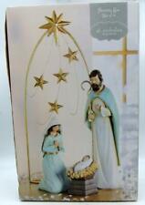 Nativity Set 3-Piece Set Kohl's Christmas St. Nicholas Square *NEW In The Box* picture