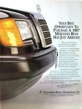 Mercedes Benz Manhattan Inc. Vintage 1987 Regional Print Ad 8.5 x 11