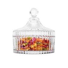 Glass Covered Candy Jar Candy Dish diameter 5.5 Inch Candy Bowl With Lid Gift  picture